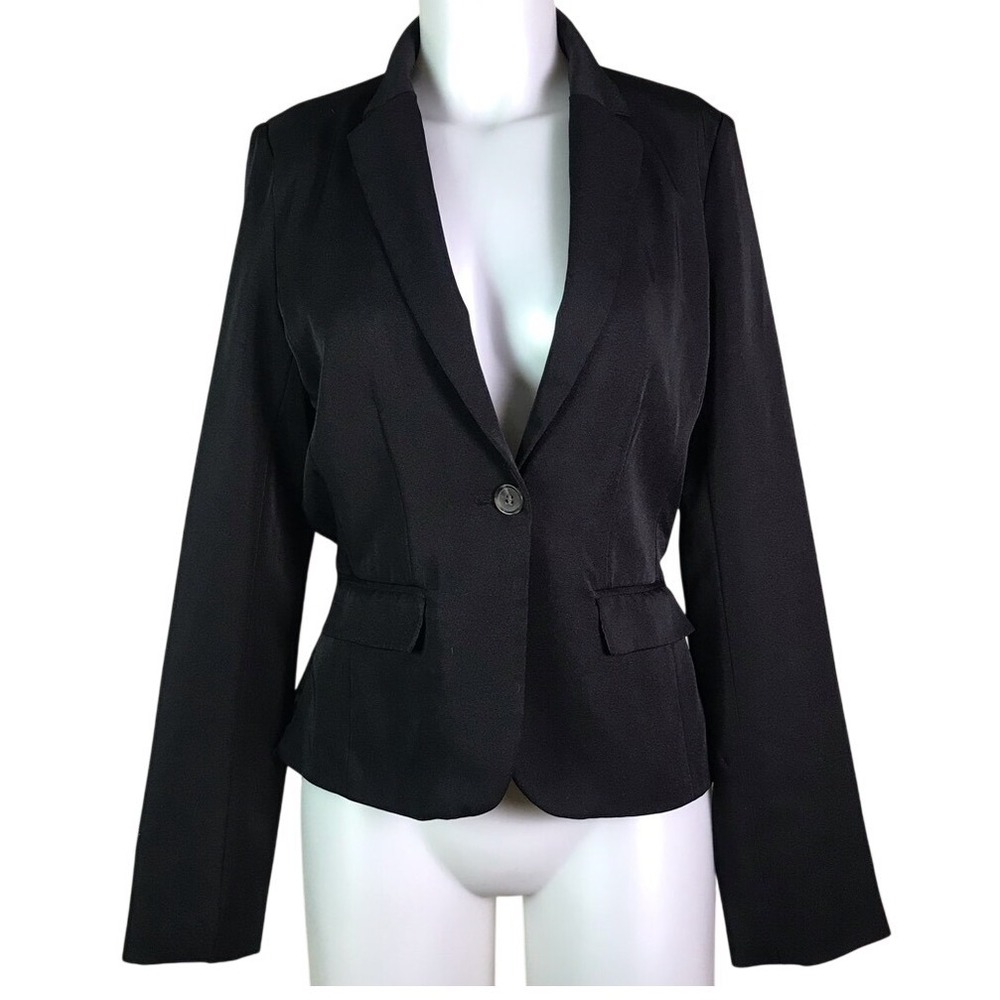 LOVE TREE‎ BLACK BLAZER w/ SHEER BACK PANEL Size Medium